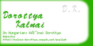 dorottya kalnai business card